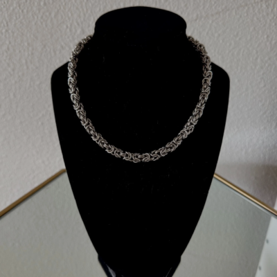 catena chainmail necklace stainless steel interwoven design