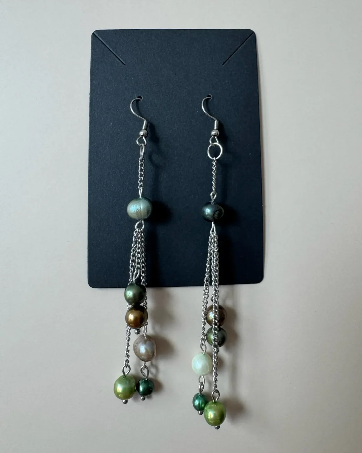 evvie delicate drop earrings chain pearl