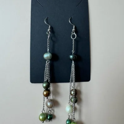 evvie delicate drop earrings chain pearl