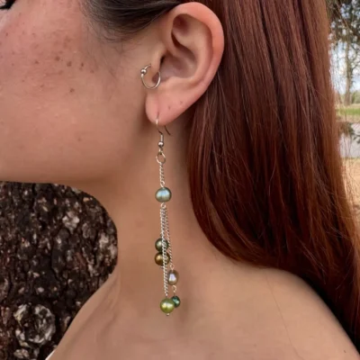 evvie drop earrings worn