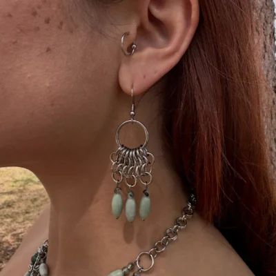 nera jade earrings worn