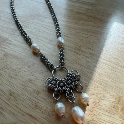 Maeve Necklace – Pearl Detail maeve freshwater pearl necklace detail