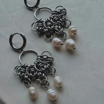 Maeve I Earrings – Pearl Detail maeve i freshwater pearl earrings detail